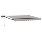Luifel 3 x 2,5 m lichtgrijs met LED