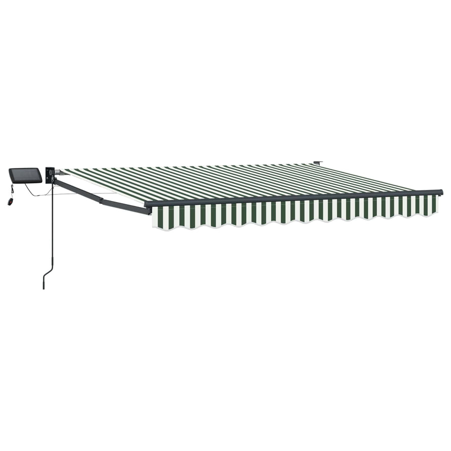 Handbediende luifel met LED's Groen en Wit 3 x 2,5 m