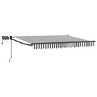 Luifel 3,5 x 2,5 m antraciet wit met LED