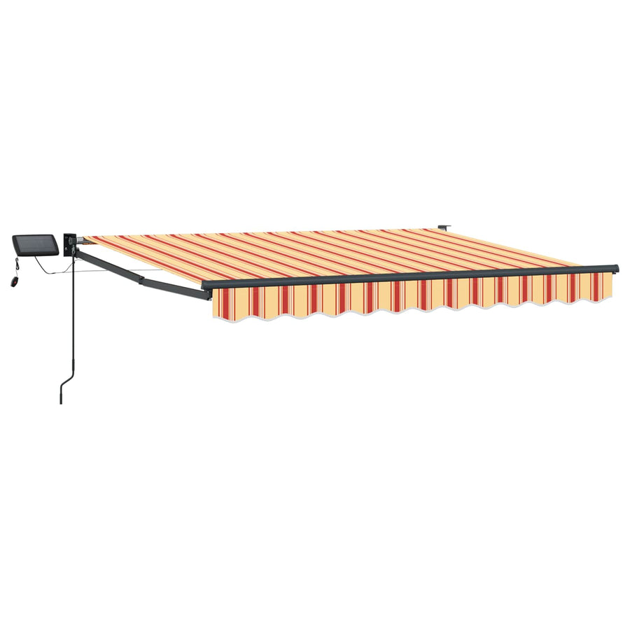 Handbediende luifel met LED's Multikleur 3,5 x 2,5 m