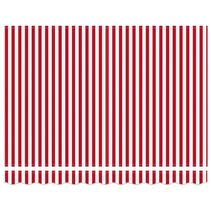Handbediende luifel met LED's Rood en Wit 3,5 x 2,5 m