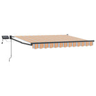 Manual Awning with Blue and Orange LEDs 3.5 x 2.5 m