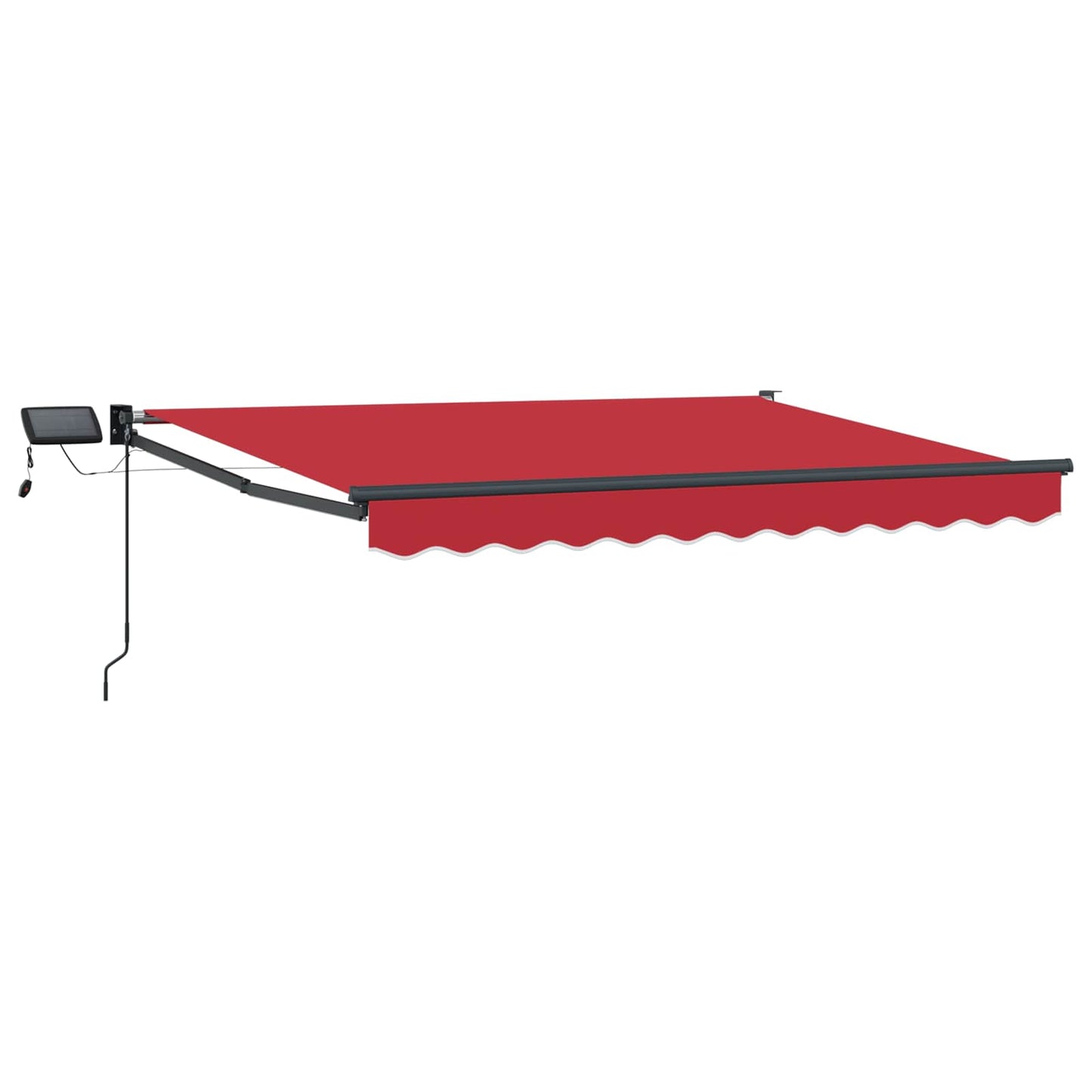 Handbediende luifel met LED's Rood 3,5 x 2,5 m
