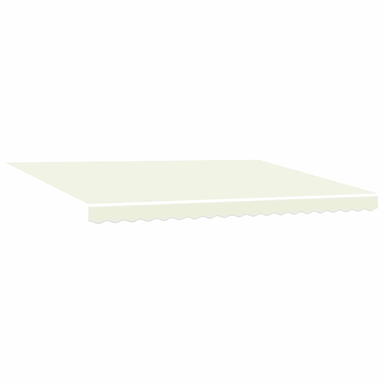 Handbediende luifel met LED's Crème 4 × 3 m