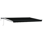 Luifel 4x3 m zwart met LED