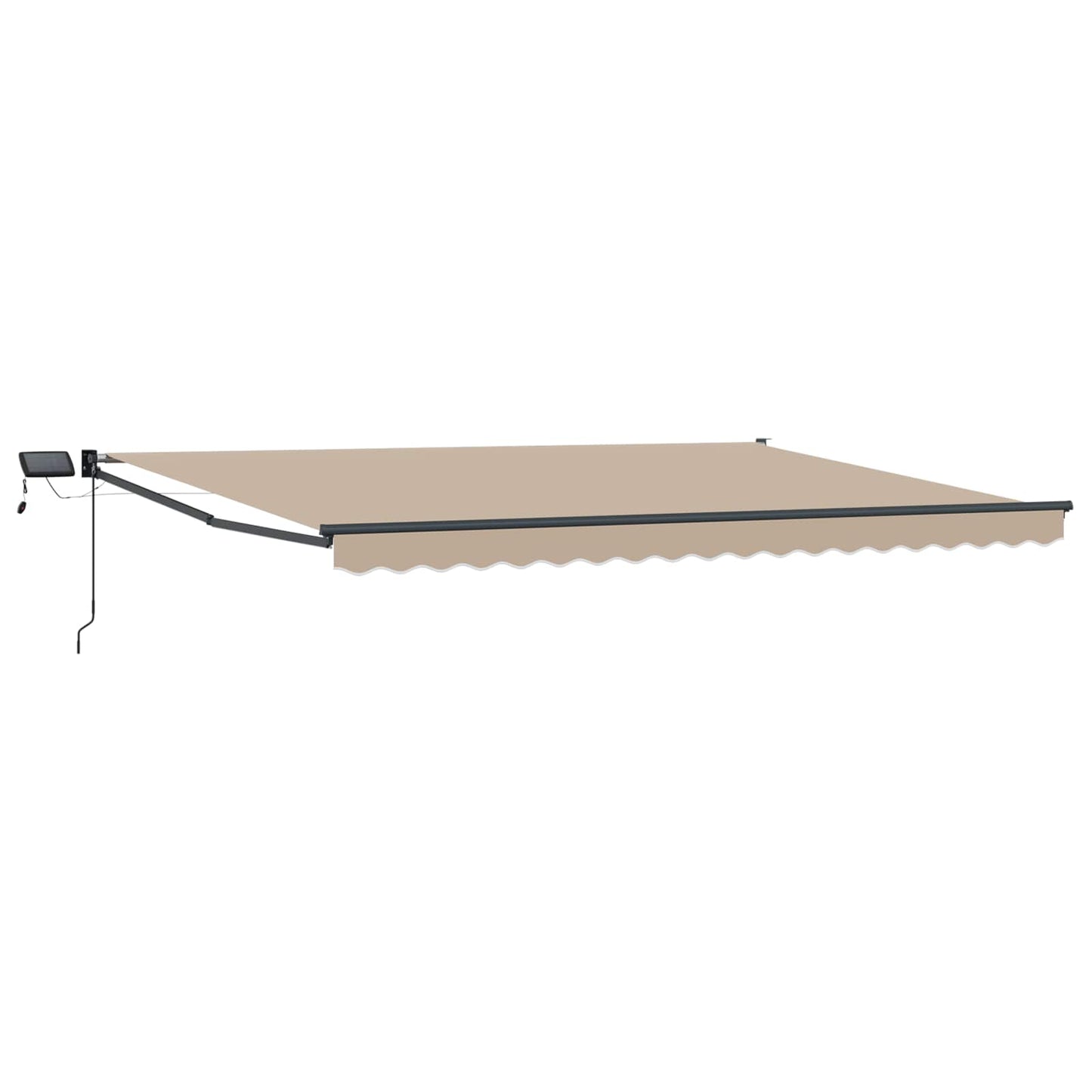 Handbediende luifel met LED's Beige 4 × 3 m