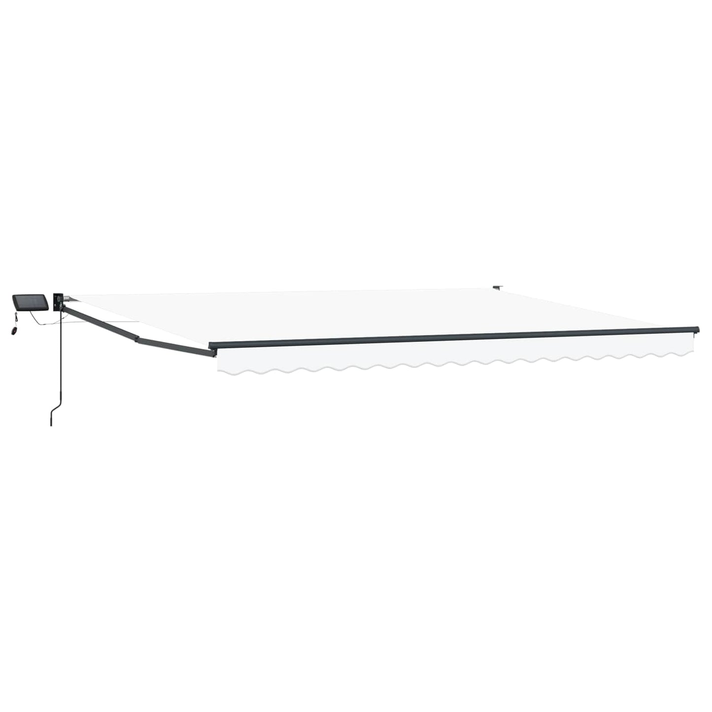 Handbediende luifel met LED's Wit 4 × 3 m