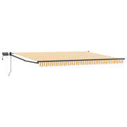 Luifel 4,5x3 m oranje wit met LED