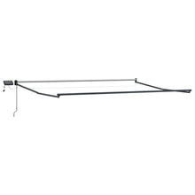 Handbediende luifel met LED's Bruin 4,5 × 3 m
