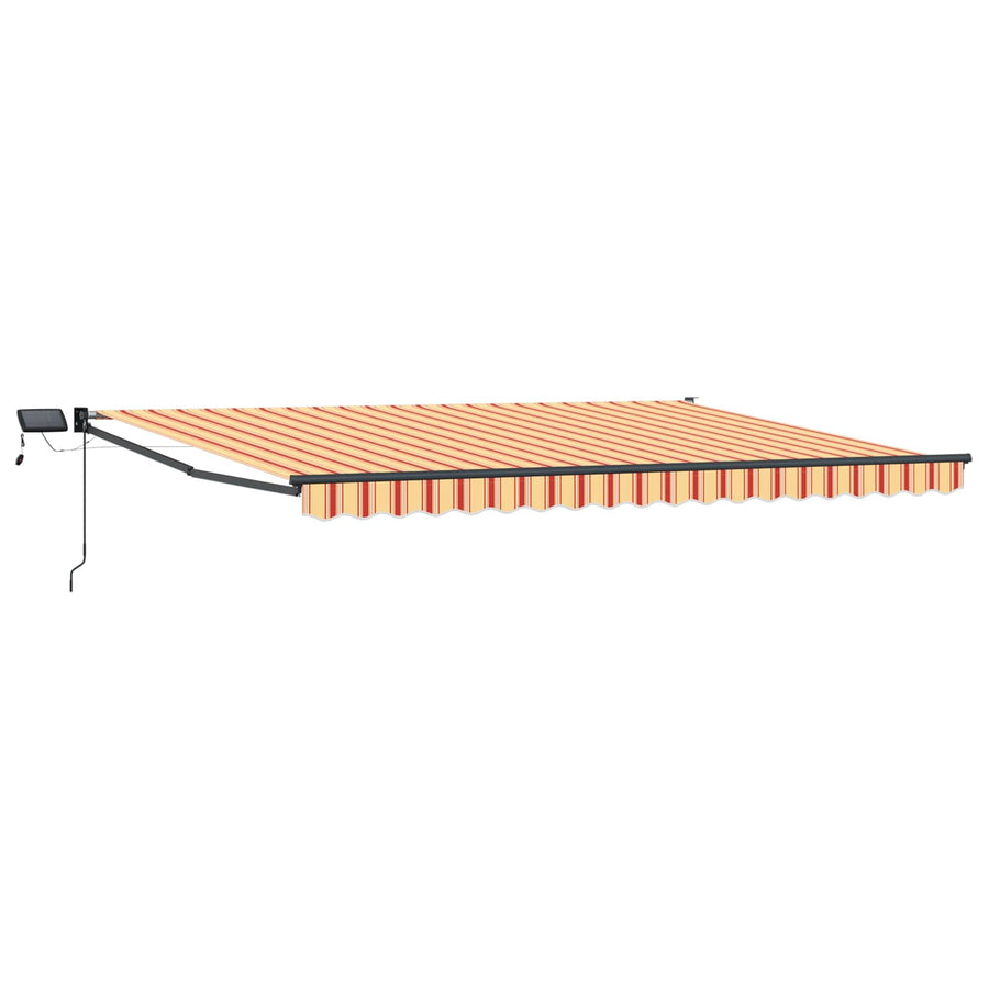 Handbediende luifel met LED's Multikleur 4,5 × 3 m