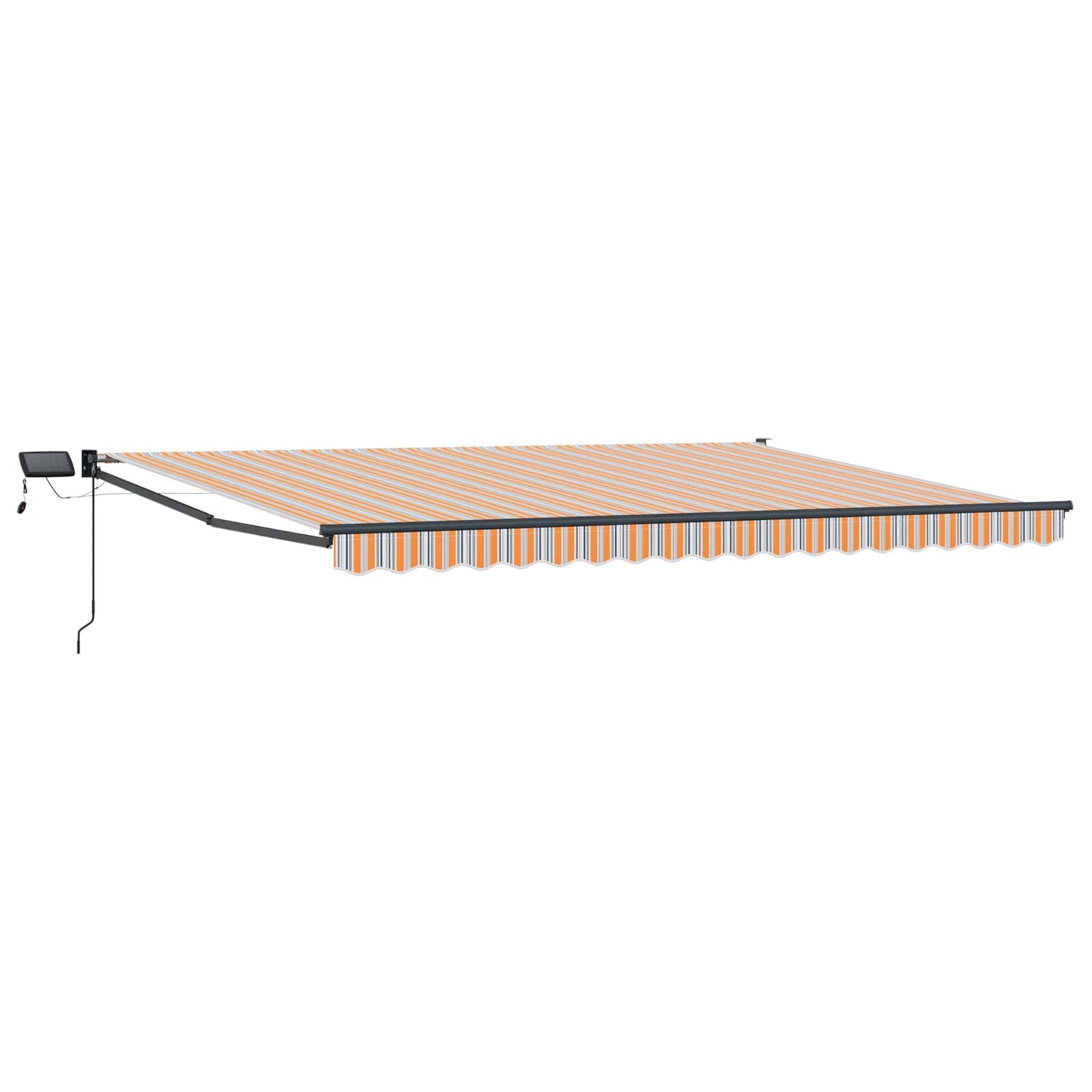 Handbediende luifel met LED's Blauw en Oranje 4,5 × 3 m