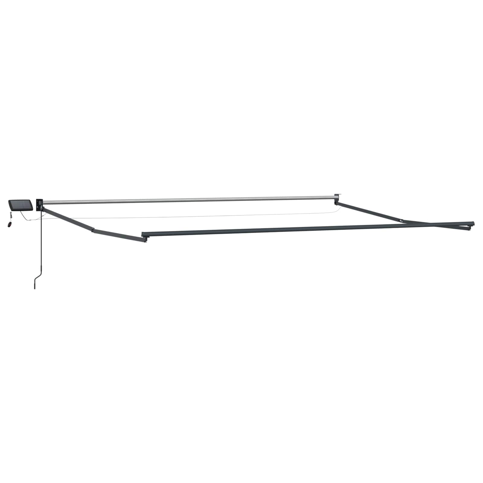 Handbediende luifel met LED's Blauw en Oranje 4,5 × 3 m