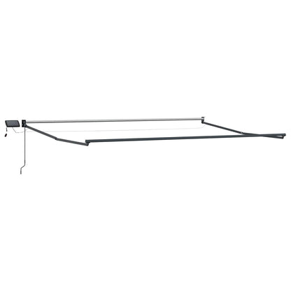 Handbediende luifel met LED's Blauw en Oranje 4,5 × 3 m