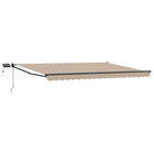 Manual awning with LEDs Beige 4.5 x 3 m