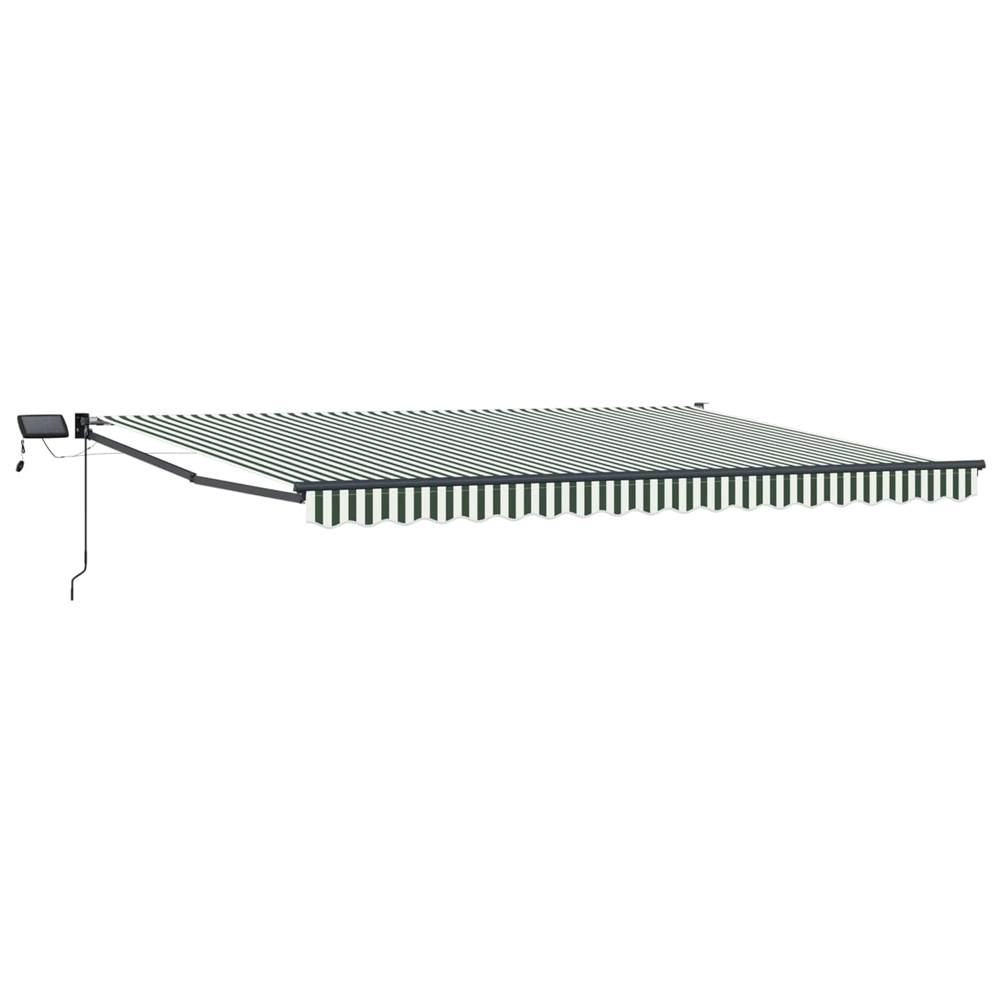 Handbediende luifel met LED's Groen, Wit, Anthraciet 4,5 × 3 m