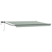 Luifel 4,5x3 m handbediend met LED groen wit antraciet
