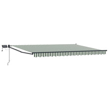 Handbediende luifel met LED's Groen, Wit, Anthraciet 4,5 × 3 m