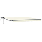 Manual Awning with LEDs Cream 5 x 3 m