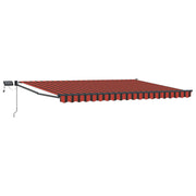 Luifel 5 x 3 m oranje bruin met LED