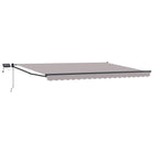 Luifel 5 x 3 m lichtgrijs met LED