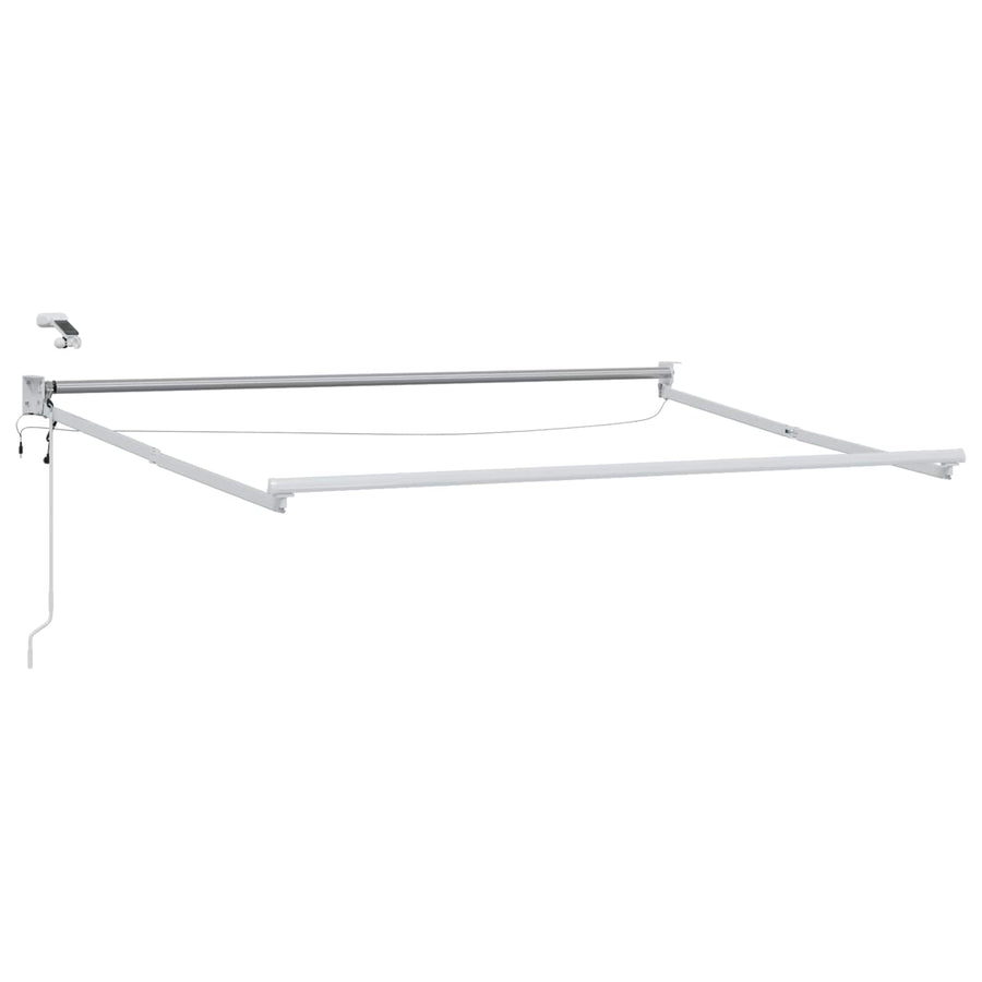 Elektrisch Uittrekbaar Zonnescherm Blauw en Wit 2,5 x 2 m