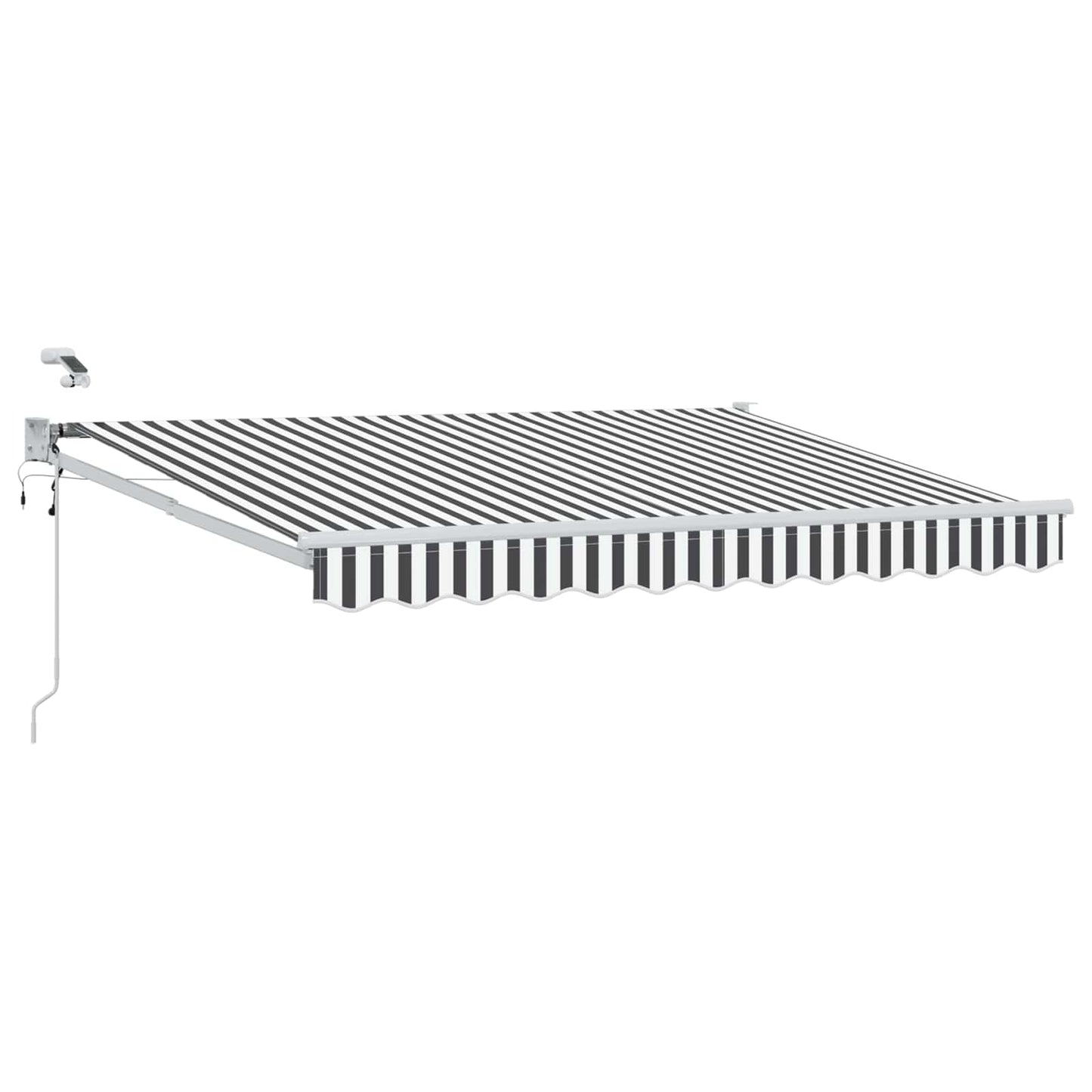 Elektrisch Uittrekbaar Zonnescherm Antraciet en Wit 2,5 x 2 m