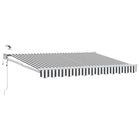 Electric Retractable Awning Anthracite and White 3.5 x 2 m