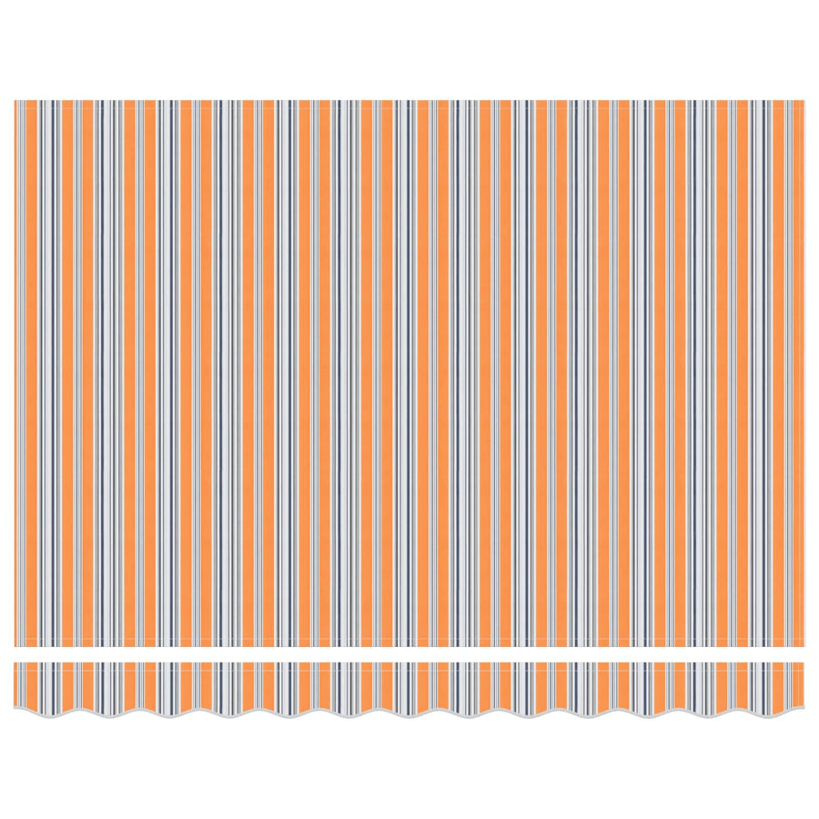 Elektrisch zonnescherm met Blauw en Oranje 3 x 2,5 m Aluminium