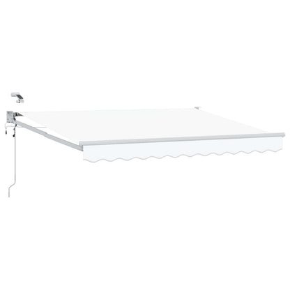 Elektrisch zonnescherm met Wit 3 x 2,5 m Aluminium