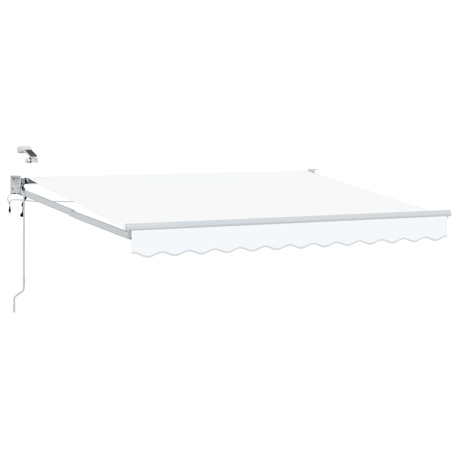 Elektrisch zonnescherm met Wit 3 x 2,5 m Aluminium