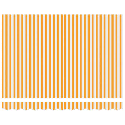 Elektrisch zonnescherm met Oranje en Wit 3,5 x 2,5 m Aluminium