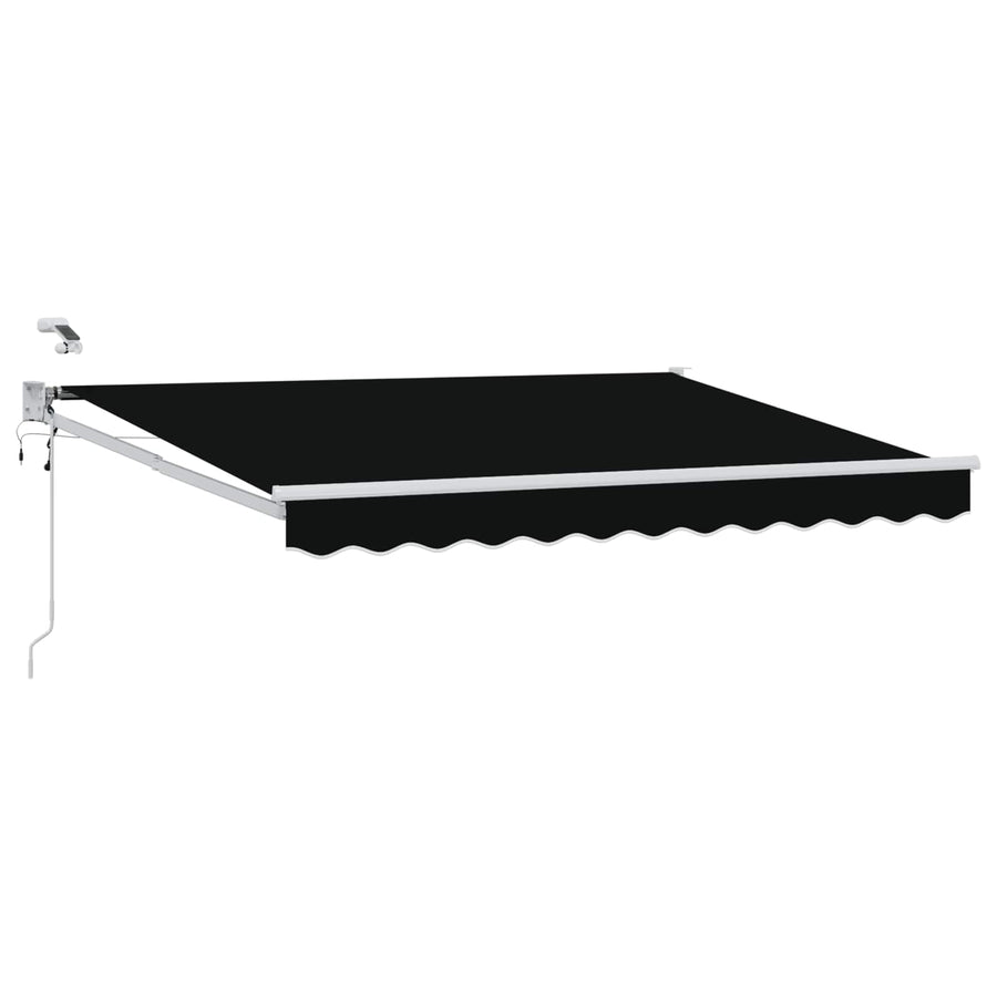 Elektrisch zonnescherm met Zwart 3,5 x 2,5 m Aluminium