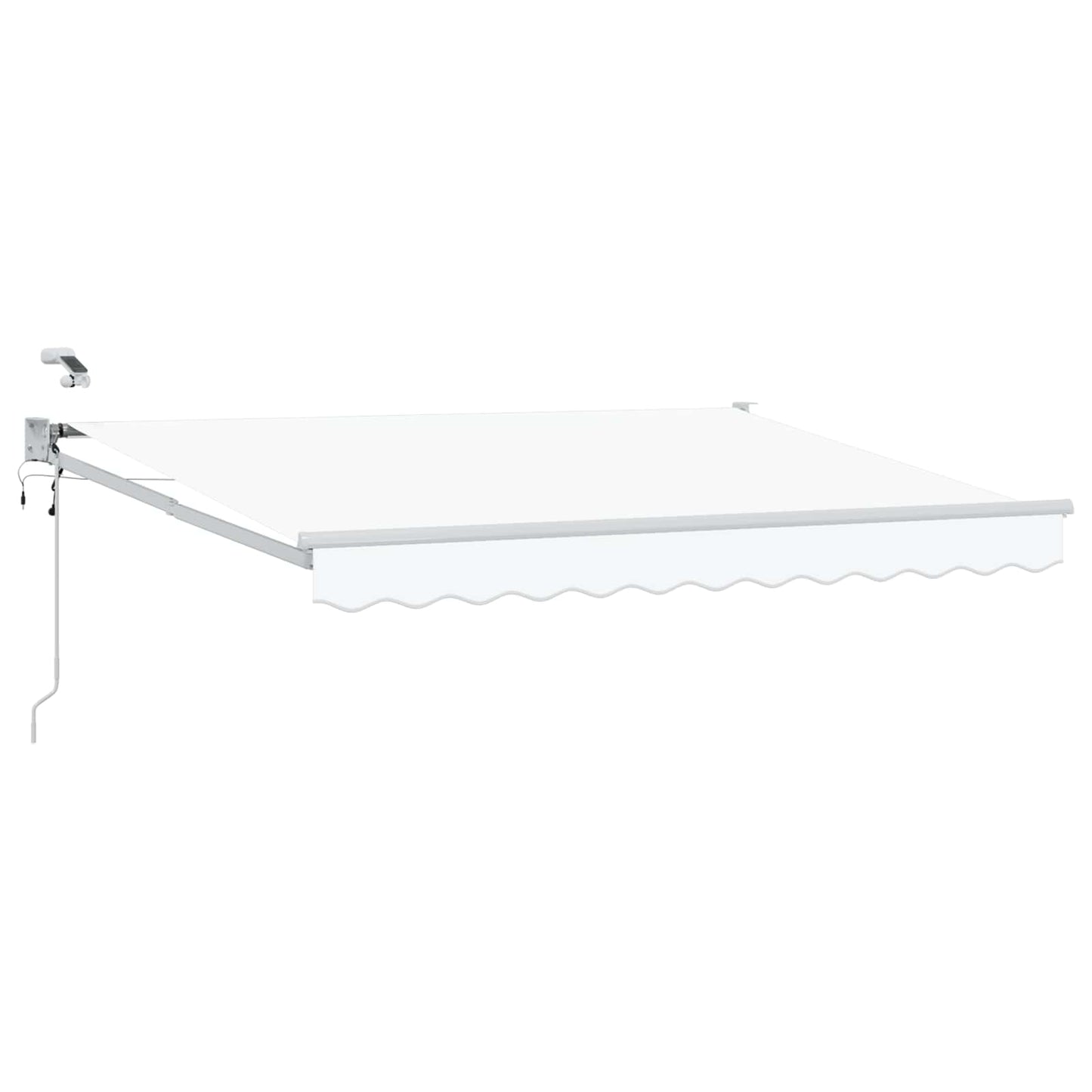 Elektrisch zonnescherm met Wit 3,5 x 2,5 m Aluminium