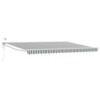 Electric Retractable Awning Anthracite and White 4 × 3 m