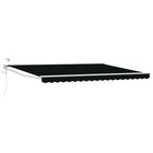 Electric awning with Black 4 × 3 m Aluminum