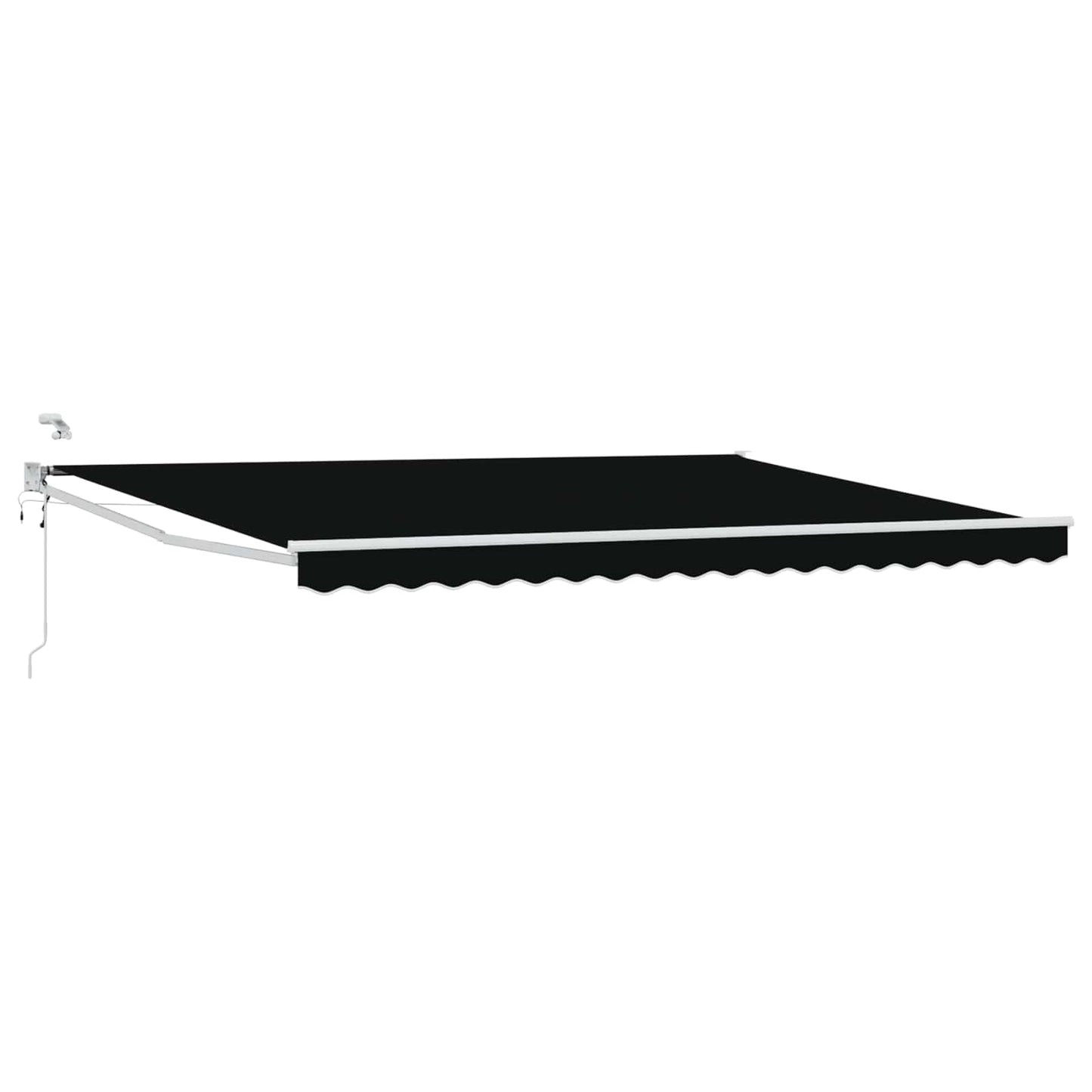 Elektrisch zonnescherm met Zwart 4 × 3 m Aluminium