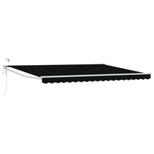 Elektrisch zonnescherm met Zwart 4 × 3 m Aluminium