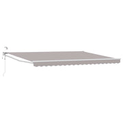 Electric awning with Light Grey 4 × 3 m Aluminium