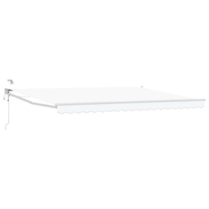 Elektrisch zonnescherm met Wit 4,5 × 3 m Aluminium