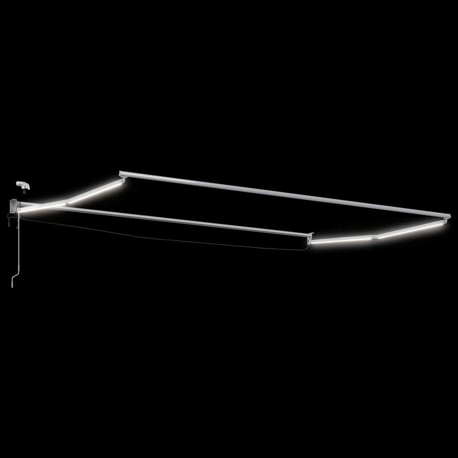 Elektrisch zonnescherm met Geel en Grijs 5 x 3 m Aluminium