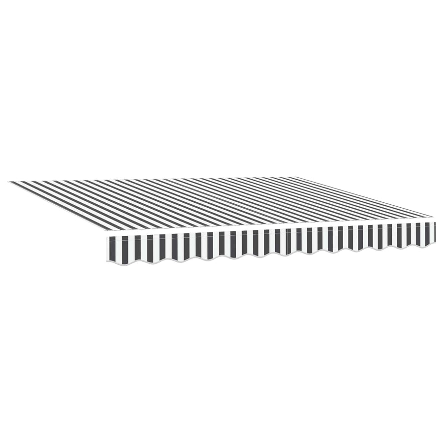 Elektrisch Uittrekbaar Zonnescherm Antraciet en Wit 3,5 x 2 m