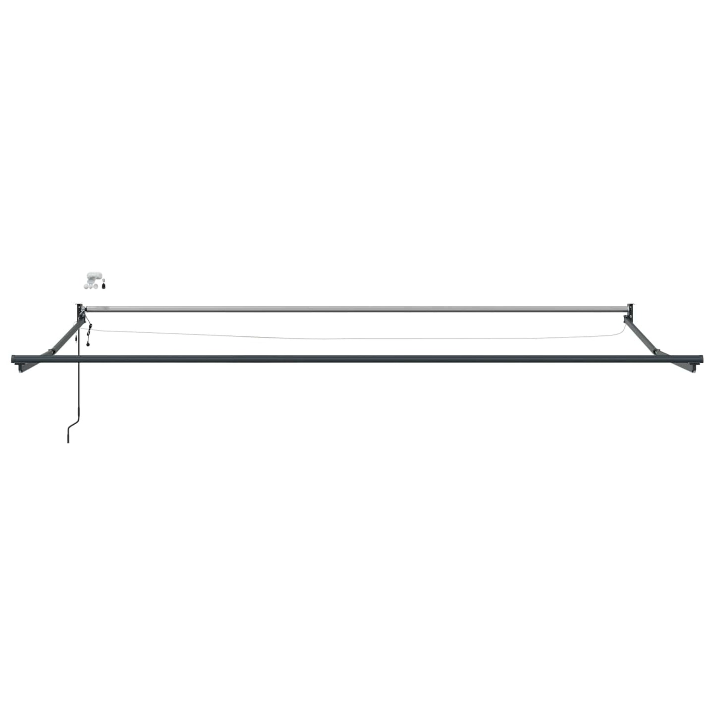 Elektrisch zonnescherm met Bordeaux Rood 4 x 2 m Aluminium