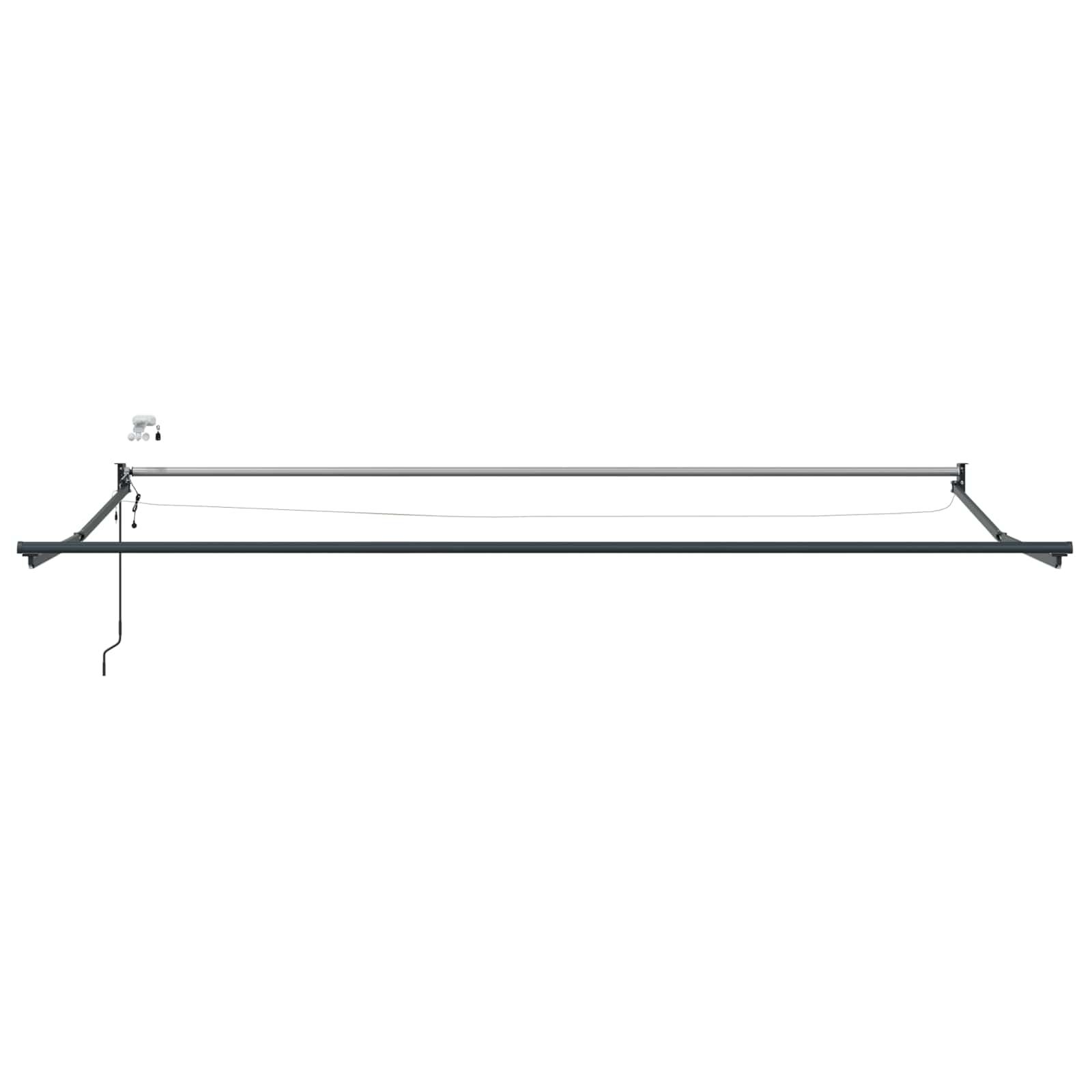 Elektrisch zonnescherm met Bordeaux Rood 4 x 2 m Aluminium