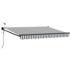 Elektrisch zonnescherm 3x2.5 m antraciet wit aluminium
