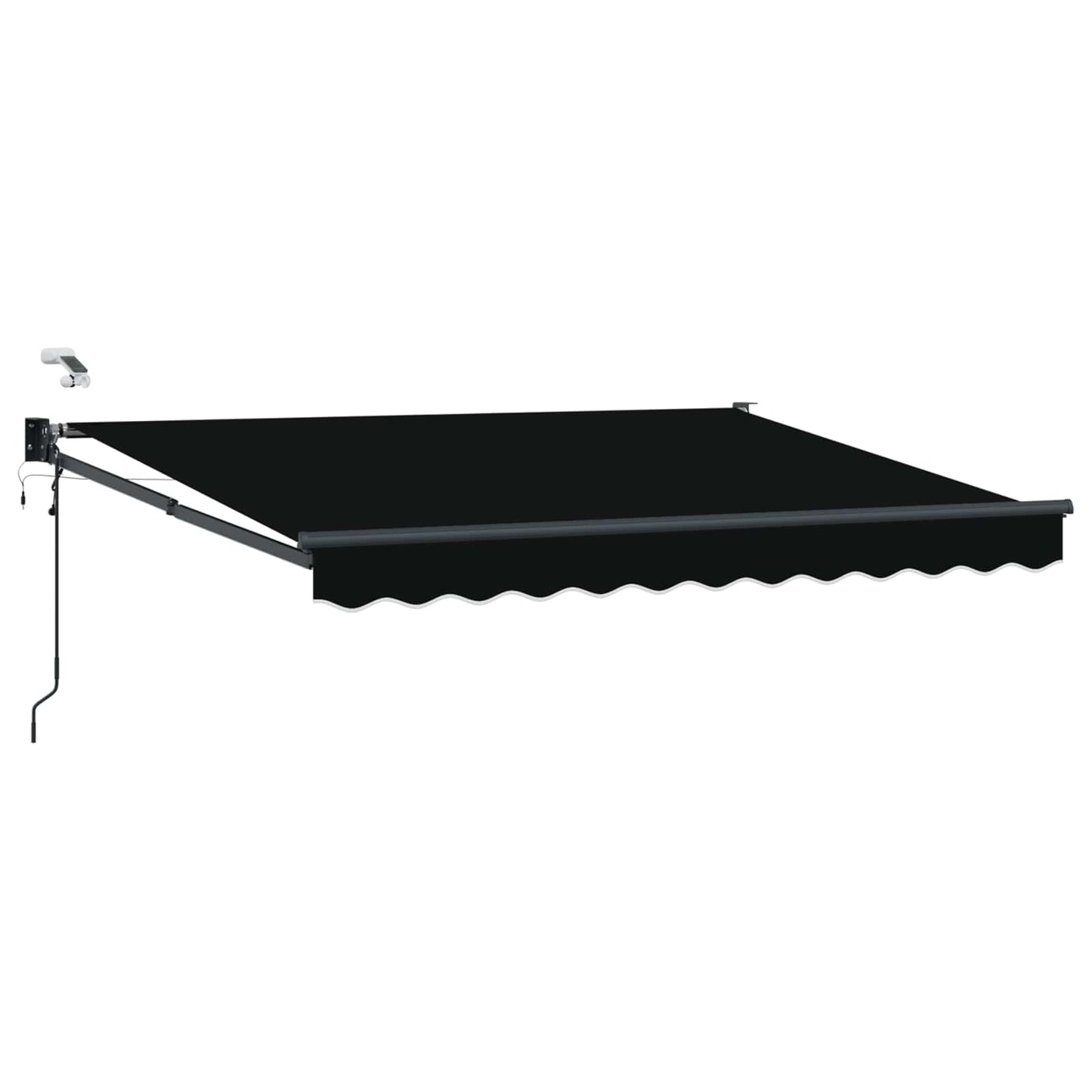 Elektrisch zonnescherm met Zwart 3 x 2,5 m Aluminium