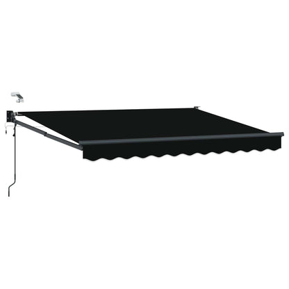 Elektrisch zonnescherm met Zwart 3 x 2,5 m Aluminium