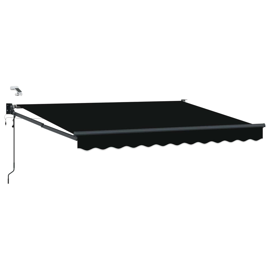 Elektrisch zonnescherm met Zwart 3 x 2,5 m Aluminium