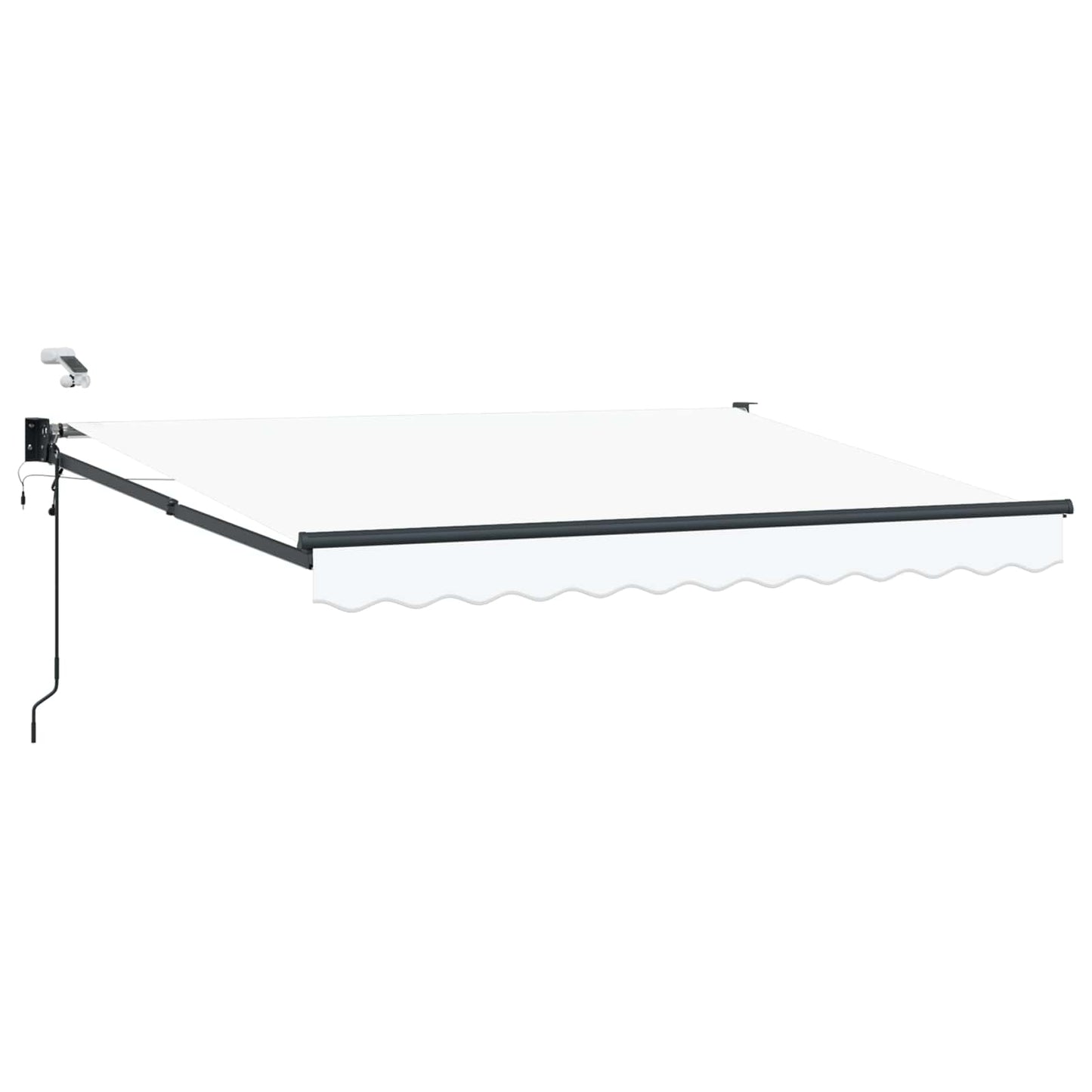 Elektrisch zonnescherm met Wit 3 x 2,5 m Aluminium