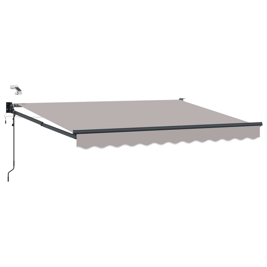 Elektrisch zonnescherm met Lichtgrijs 3 x 2,5 m Aluminium