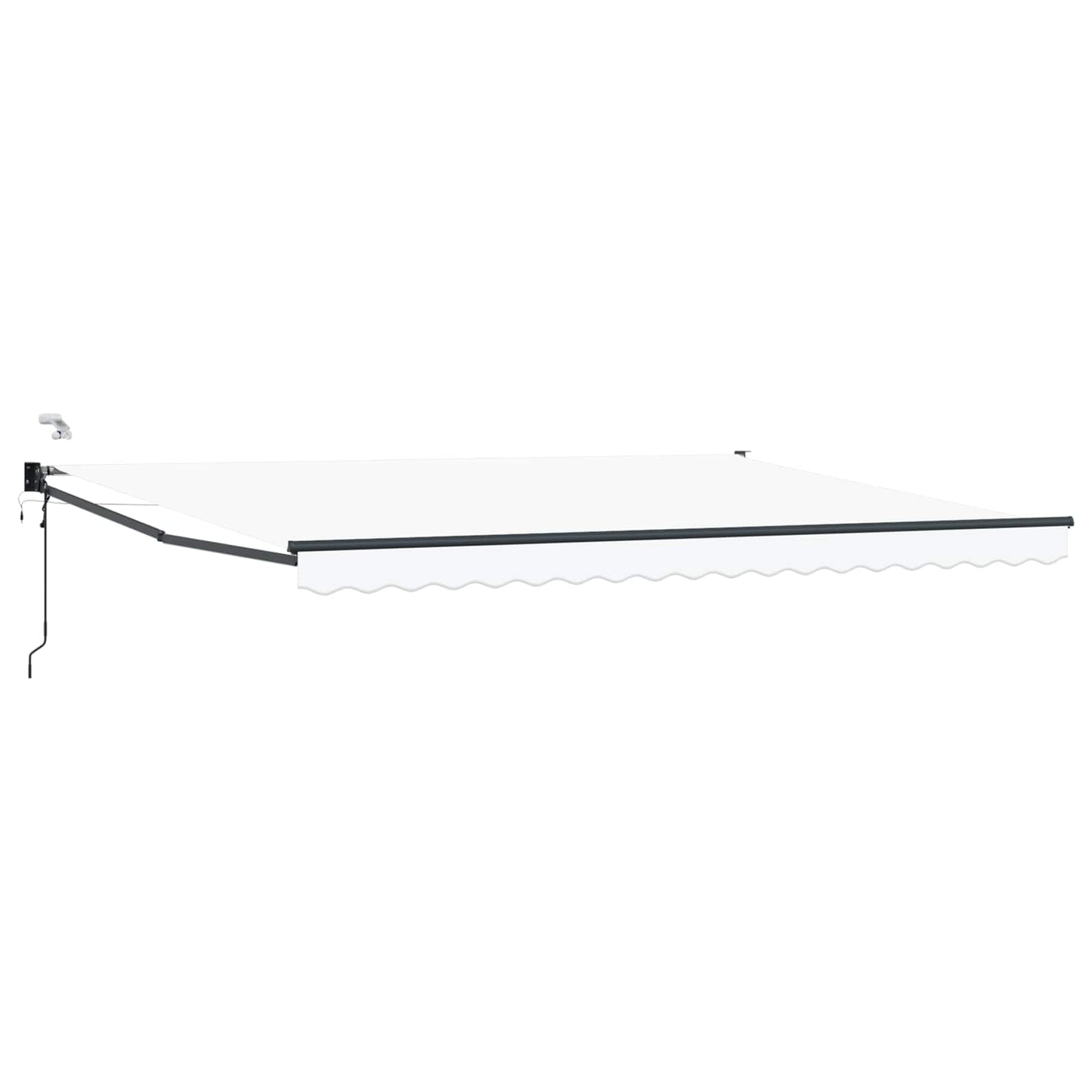 Elektrisch zonnescherm met Wit 4 × 3 m Aluminium